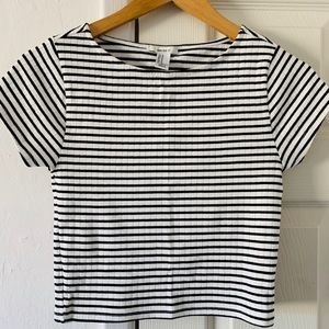 Striped Crop Top Shirt